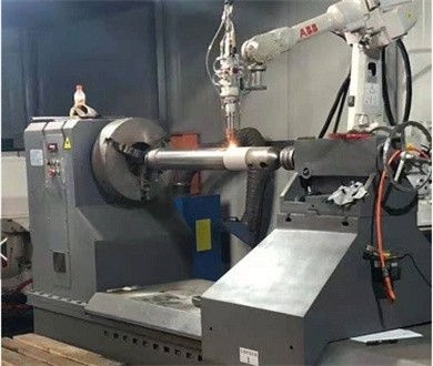 Laser cladding repair of hydraulic prop Laser cladding repair of hydraulic prop